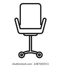 Smart office chair icon outline vector. Minimal online. Dark pc information