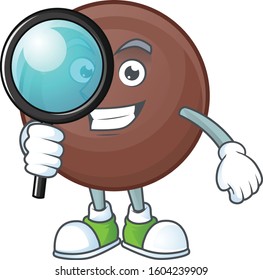 Smart One eye chocolate ball Detective character style