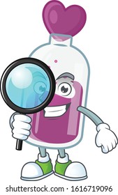Smart One eye purple potion Detective character style