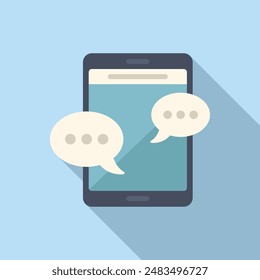 Smart Online-Hilfe-Symbol flache Vektorgrafik. Support-Chat. App-Info zur Sprache