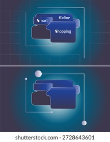 Smart Online Shopping Concept Background for E-Commerce and Digital Marketing

