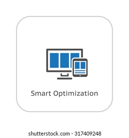 Smart Optimization Icon. Business Concept. Flat Design. Isolated Illustration.