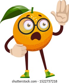 naranja inteligente, ilustración, vector sobre fondo blanco.