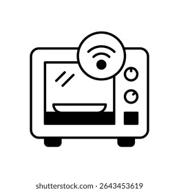 Smart Oven Icon vector stock illustration