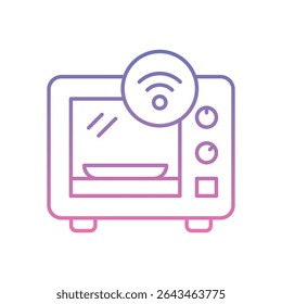 Smart Oven Icon vector stock illustration