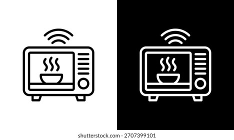 Smart Ofen White Icon Set Design