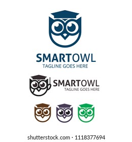 Smart Owl Education Icon Logo