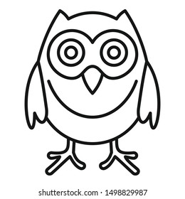 Smart owl icon. Outline smart owl vector icon for web design isolated on white background