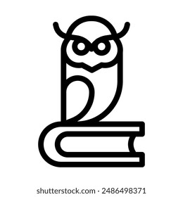 smart owl line icon illustration vector graphic. Simple element illustration vector graphic, suitable for app, websites, and presentations isolated on white background