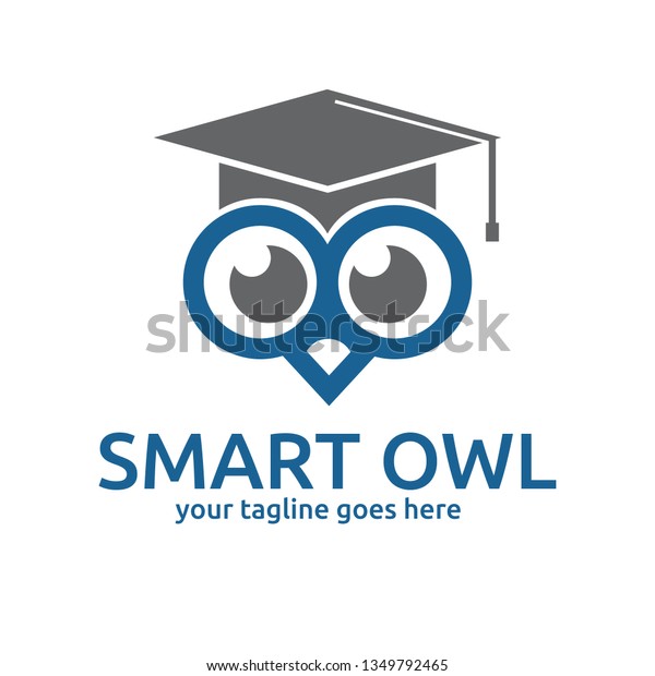 Smart Owl Logo Stock Vector (Royalty Free) 1349792465