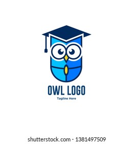 Smart Owl Mouse with Graduation Cap