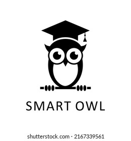 smart owl vector logo template