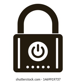 Smart padlock icon. Simple illustration of smart padlock vector icon for web design isolated on white background
