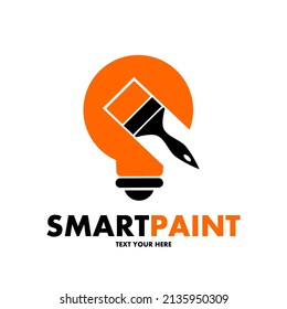 Smart paint vector logo template. This design use roller symbol. Suitable for home decoration.