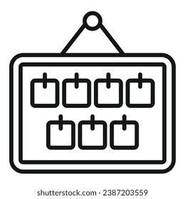 Smart paper board icon outline vector. Business office. Work space