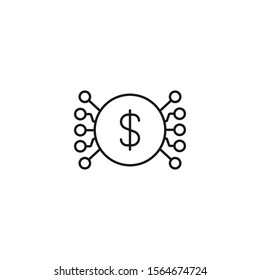 smart pay - minimal line web icon. simple vector illustration. concept for infographic, website or app.