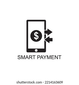 icono de pago inteligente, icono bancario