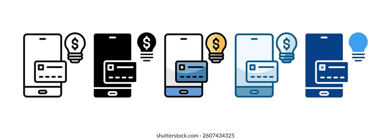 Smart Payment Solutions Icon Set Multiple Style Collection