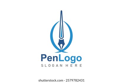 Smart Pen logo design template