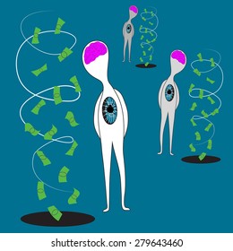 Smart people with emptiness inside find money well