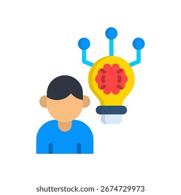 Ilustração de vetor plano de ícone de pessoas inteligentes