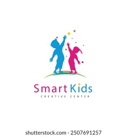 smart people logo creative team work reaching star design concept abstract