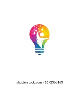 Smart people logo design template. Creative idea logo design.