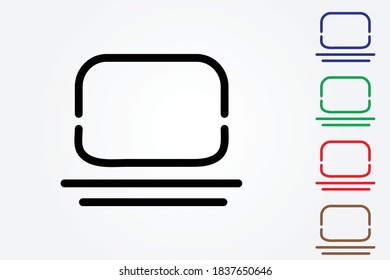 Intelligente PC-Symbol auf weißem Hintergrund