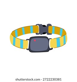 Smart pet collar featuring a gps tracking device and red indicator light, providing owner peace of mind by monitoring an animal's location and ensuring their safety