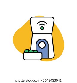 Smart Pet Feeder Icon vector stock illustration