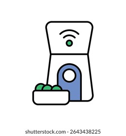 Smart Pet Feeder Icon vector stock illustration