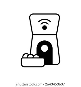 Smart Pet Feeder Icon vector stock illustration