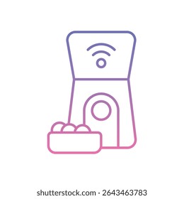 Smart Pet Feeder Icon vector stock illustration