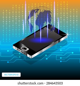 smart phone 3D design vector