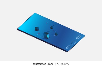 smart phone 3d icon for user interface