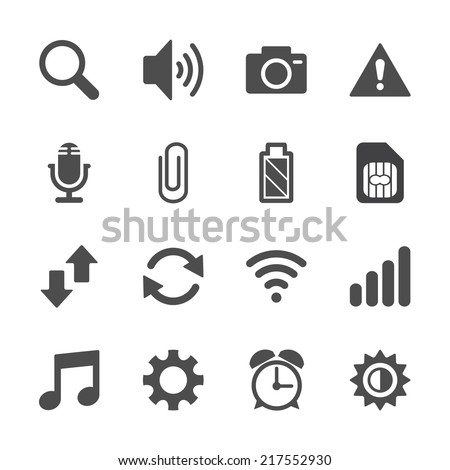 smart phone application icon set, vector eps10