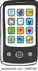 Smart phone with applications