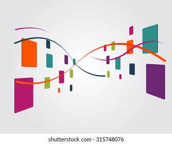 Smart phone apps icon concept background of illustration
