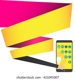 Smart phone with banner and application
