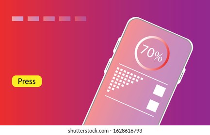 smart phone banner design background