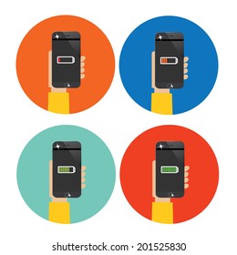 smart phone with battery display