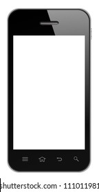 Smart Phone With Blank Screen Isolated