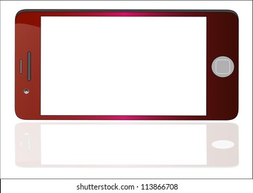 Smart Phone With Blank Screen Isolated