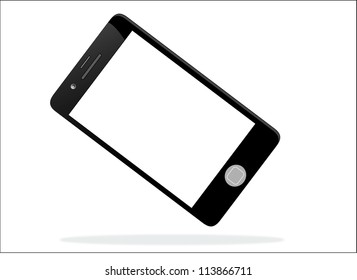 Smart Phone With Blank Screen Isolated