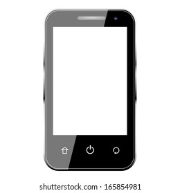 Smart Phone With Blank Screen Isolated 