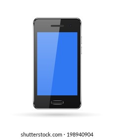 Smart phone with Blank screen isolated on white background vector