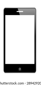Smart Phone With Blank Screen Isolated. Vector Illustration eps 10.