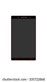 The Smart Phone With Blank Screen Isolated