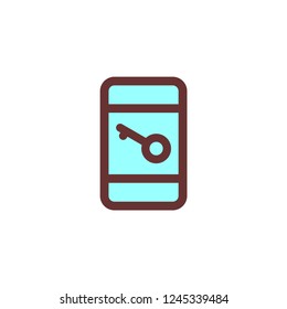 Smart phone block vector icon