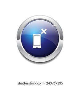 Smart Phone Blue Vector Icon Button